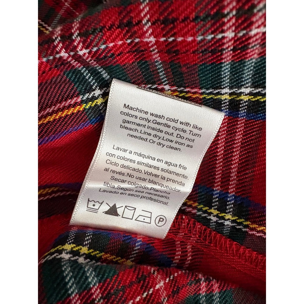 ModCloth Red Tartan Plaid A-Line Skirt with Tie Belt M4613029 Mens Large - Picture 7 of 8